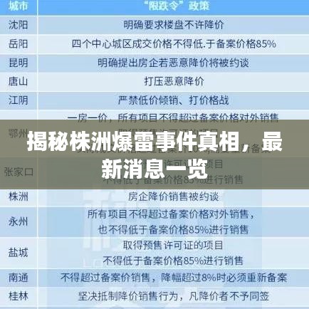揭秘株洲爆雷事件真相，最新消息一览