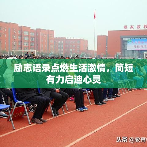 励志语录点燃生活激情，简短有力启迪心灵