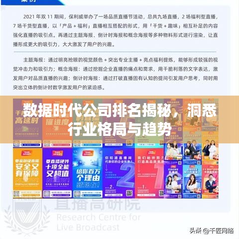 数据时代公司排名揭秘，洞悉行业格局与趋势