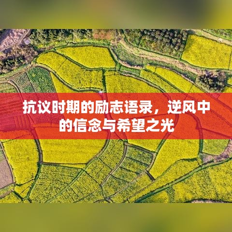 抗议时期的励志语录，逆风中的信念与希望之光