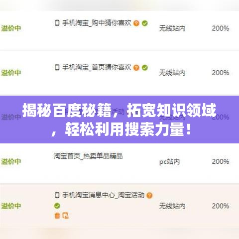 揭秘百度秘籍，拓宽知识领域，轻松利用搜索力量！