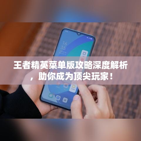 王者精英菜单版攻略深度解析，助你成为顶尖玩家！