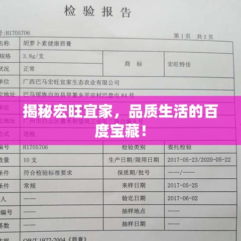 揭秘宏旺宜家，品质生活的百度宝藏！