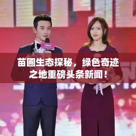 苗圃生态探秘，绿色奇迹之地重磅头条新闻！
