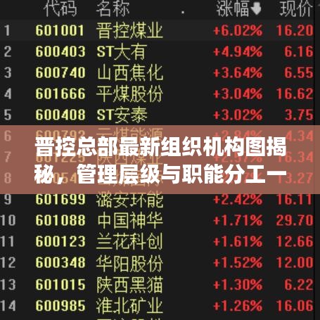 晋控总部最新组织机构图揭秘，管理层级与职能分工一览